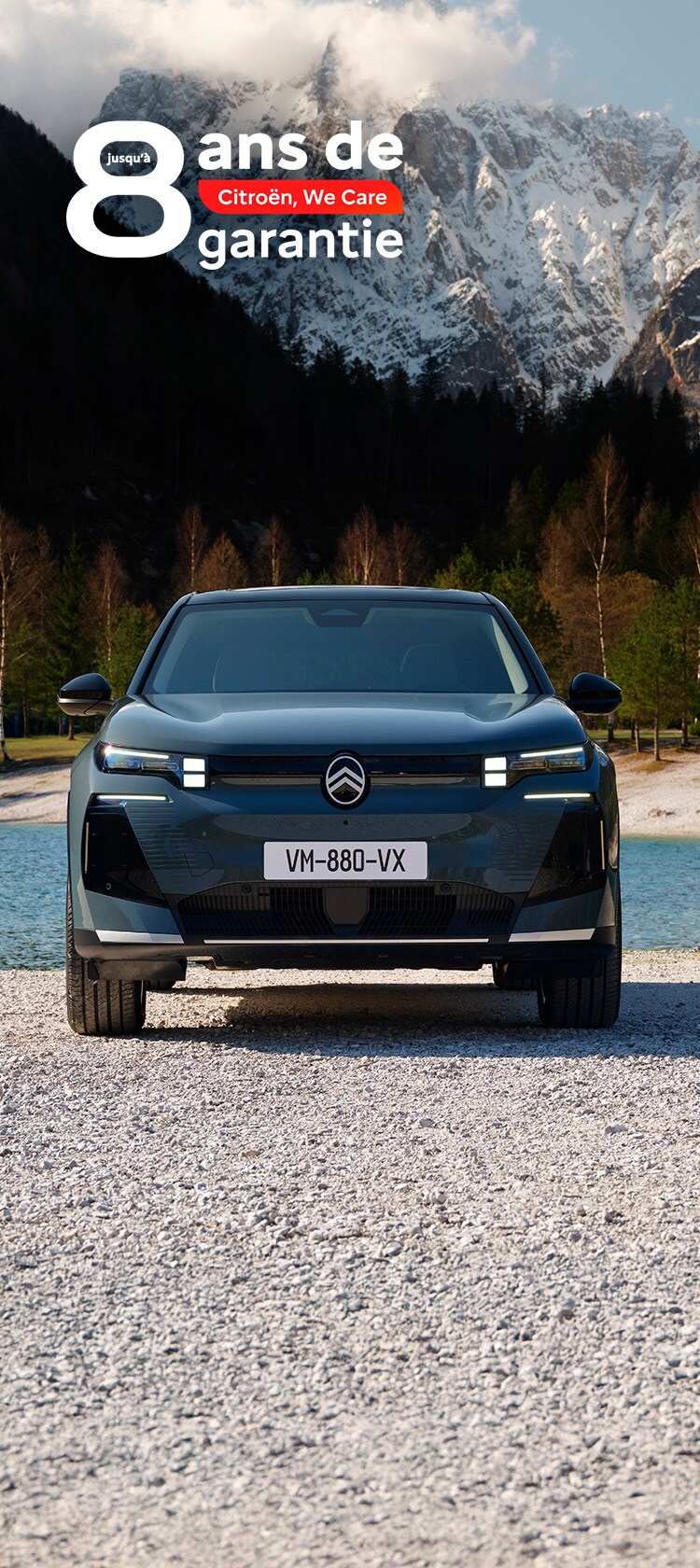 Vue 3/4 avant C5 Aircross, avec le confort spacieux d'un SUV, ses équipements high-tech et allure et premium