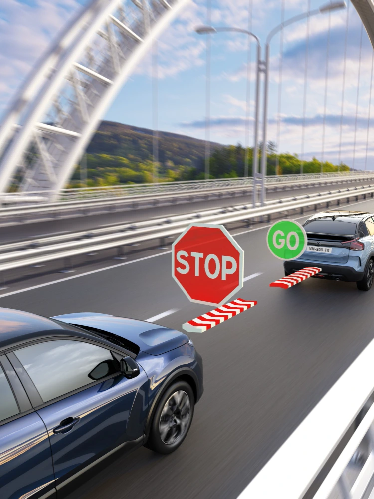 La Citroën C4 X utilise le régulateur de vitesse adaptatif avec fonction Stop & Go.