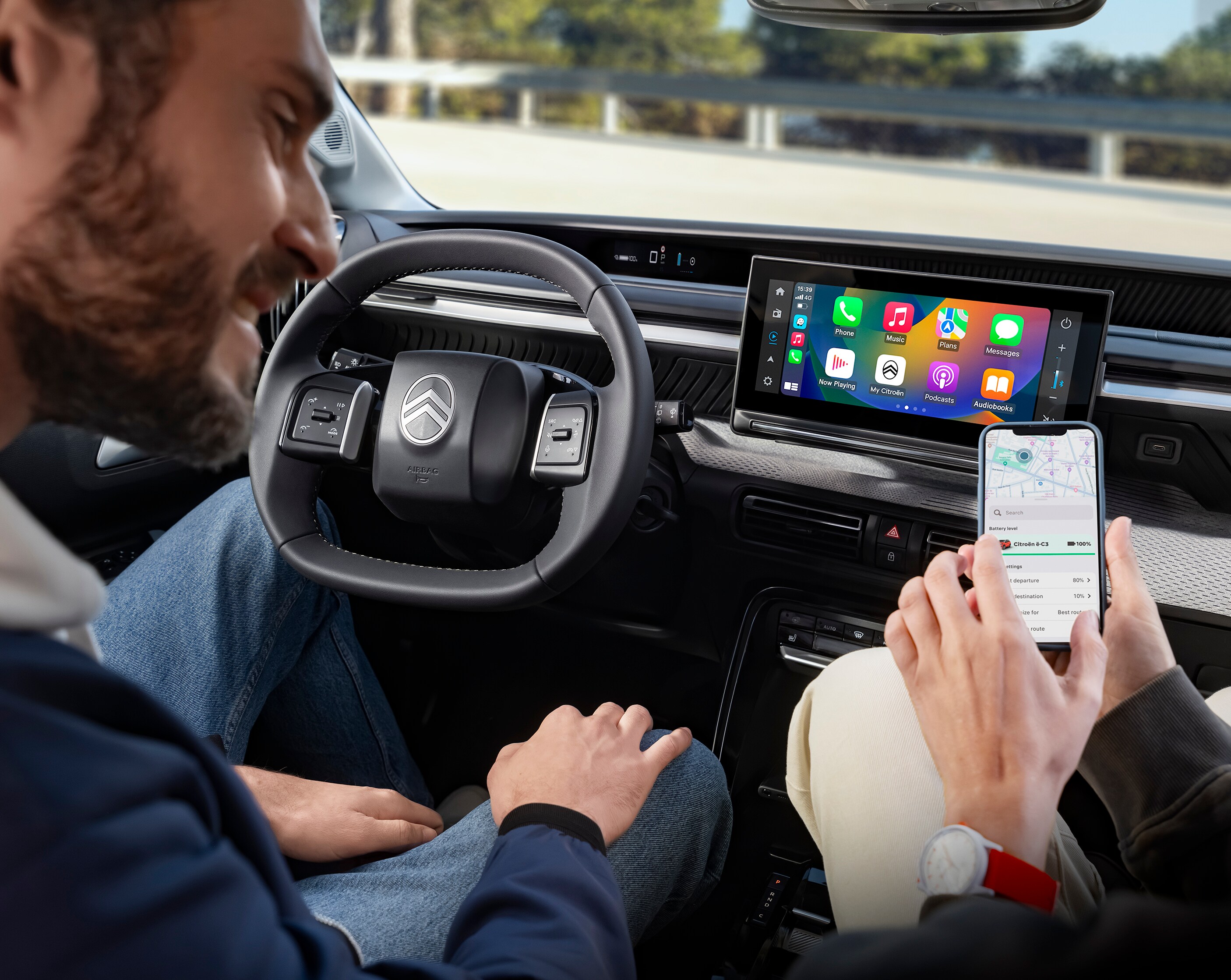 Vue de l'int. de Citroën C3 le système d'infodivertissement connecté pour mobilité intuitive,, abordable.